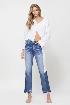 SUPER HIGH RISE STRAIGHT CROP W SIDE PANEL *online only*