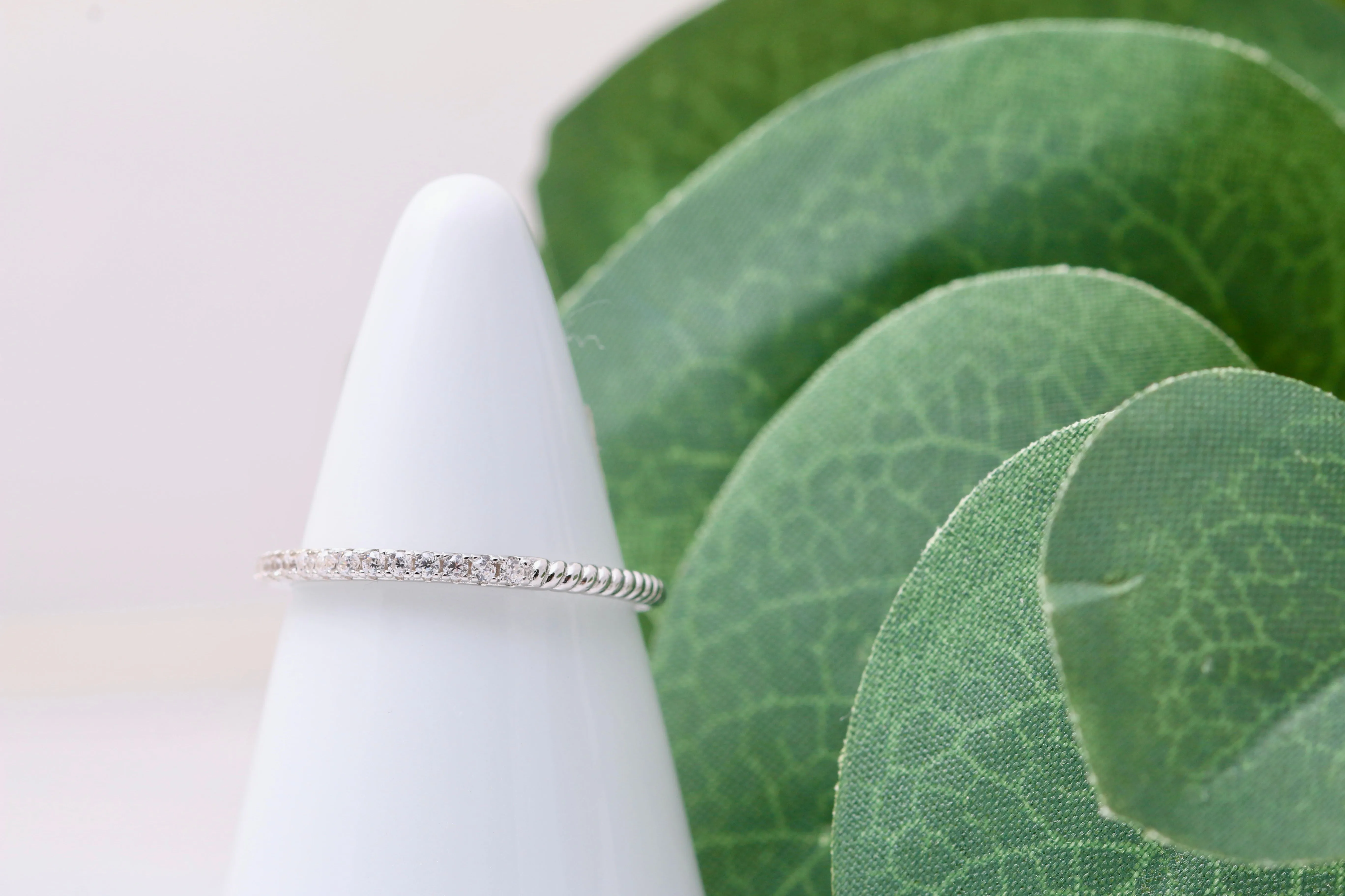 Twist CZ Eternity Band