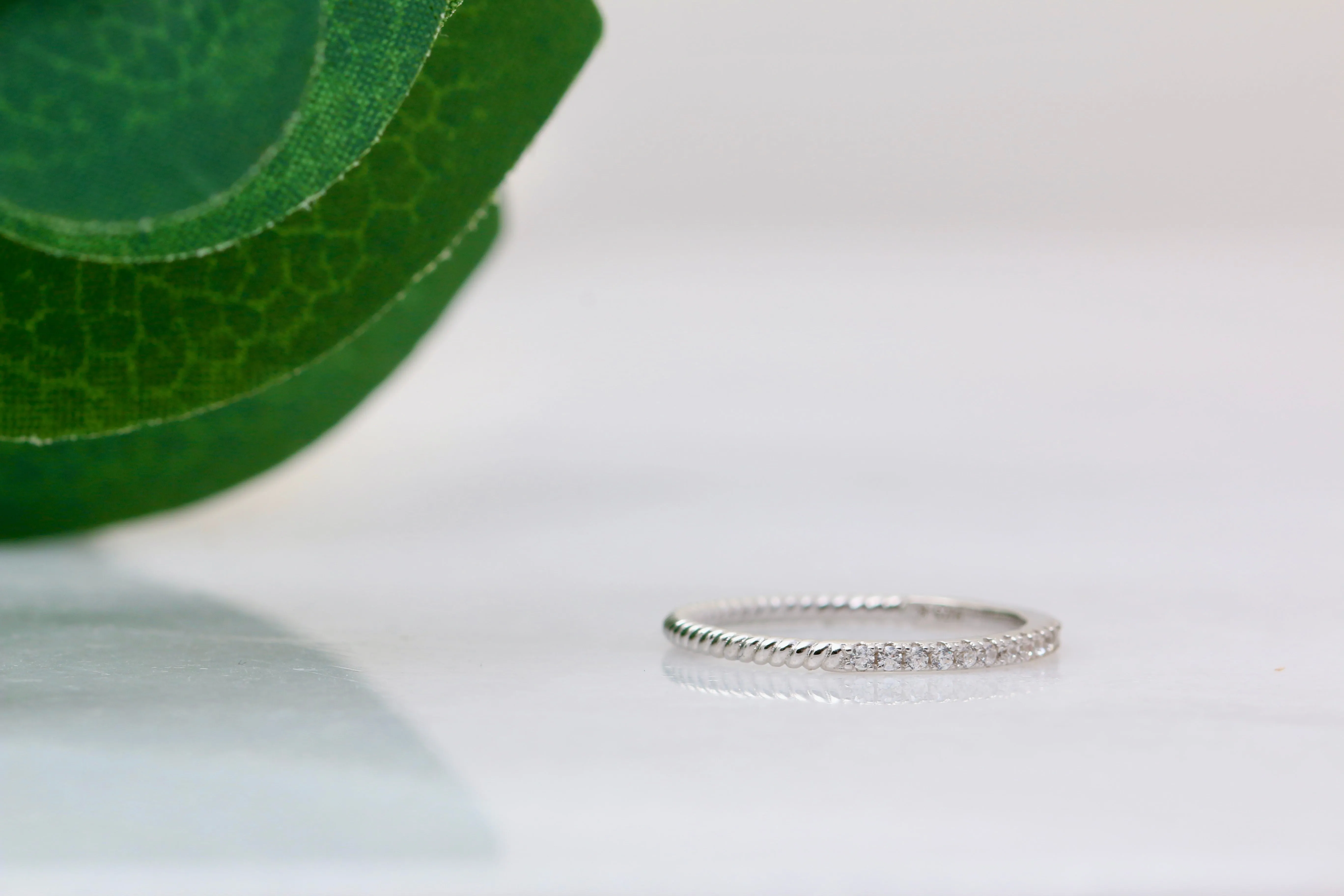 Twist CZ Eternity Band