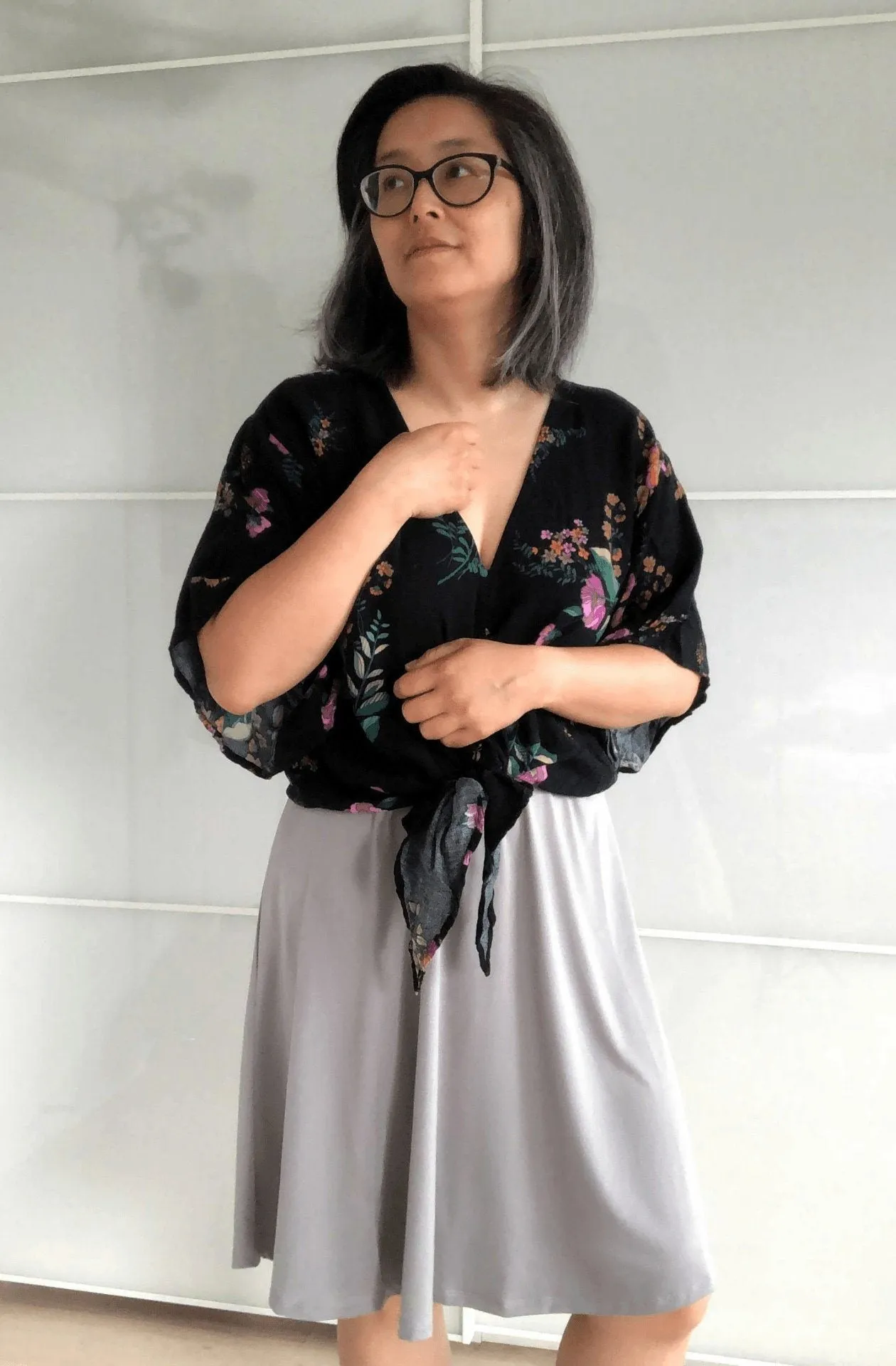 Viola Midi Dress Silver Grey / XS/S - Convertible Women's Everyday Travel Dresses