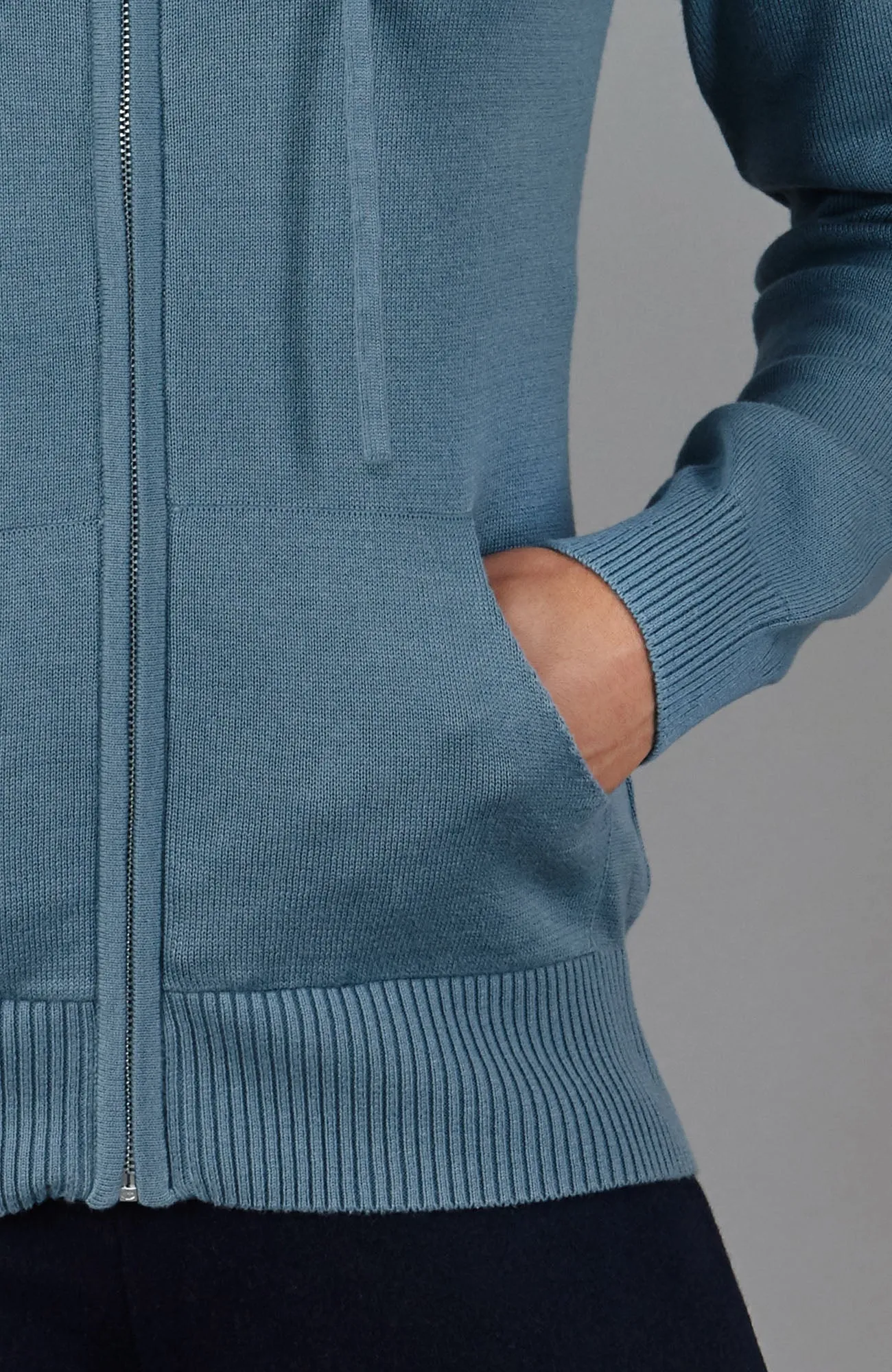 Womens 100% Cotton Zip Through Hoodie