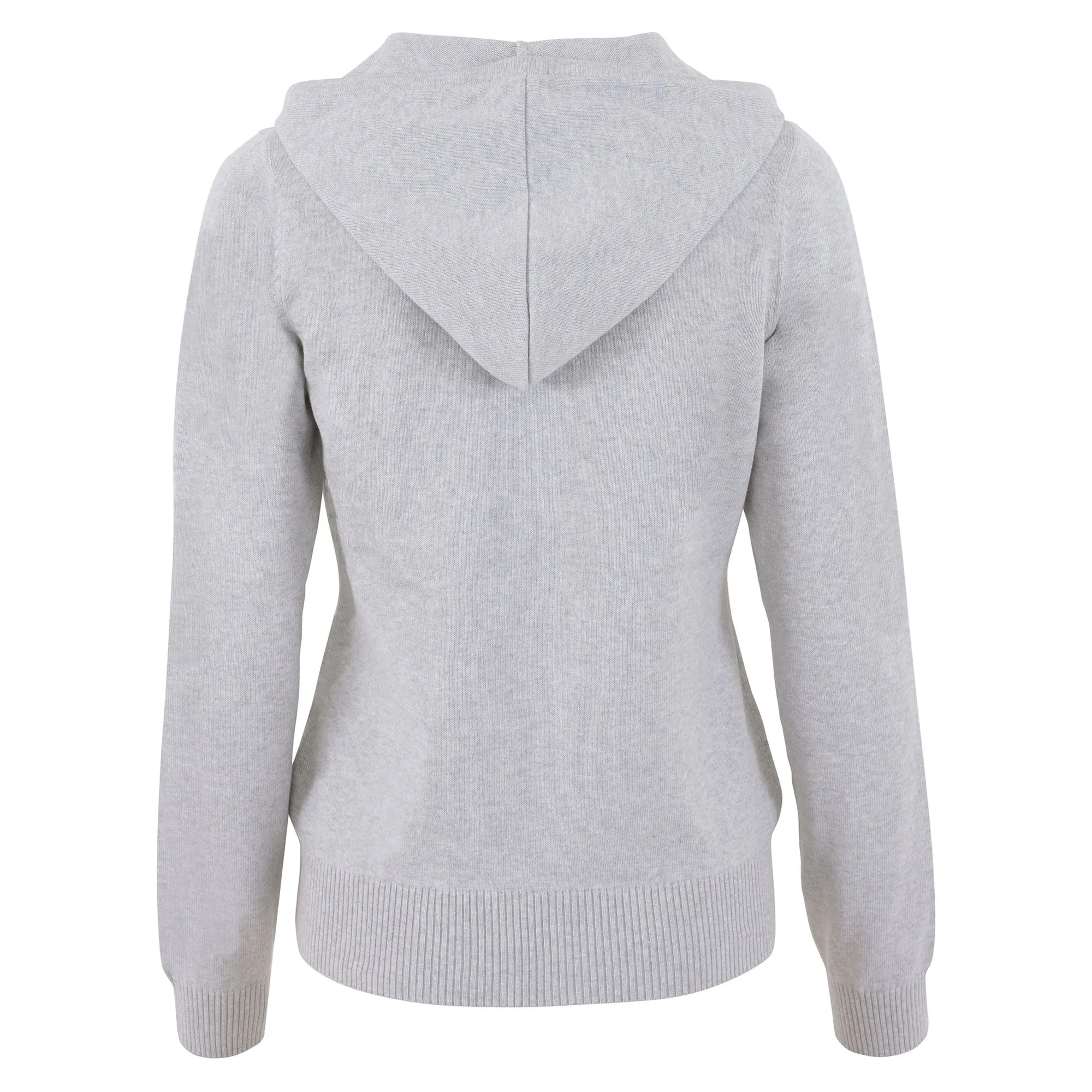 Womens 100% Cotton Zip Through Hoodie
